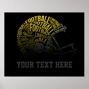 Poster Ballon de football américain personnalisé