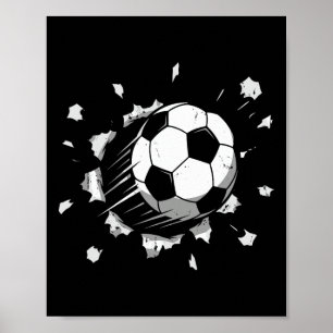 Poster Ballon de Football Graphique Cool Jeunesse Footbal