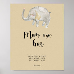 Poster Ballon en forme d'éléphant \ Bar Mom-osa