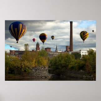 Poster Ballons à air chaud Lewiston Maine