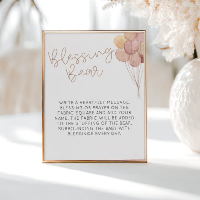 Poster Ballons bleus Bénédiction Ours (Créateur téléchargé)