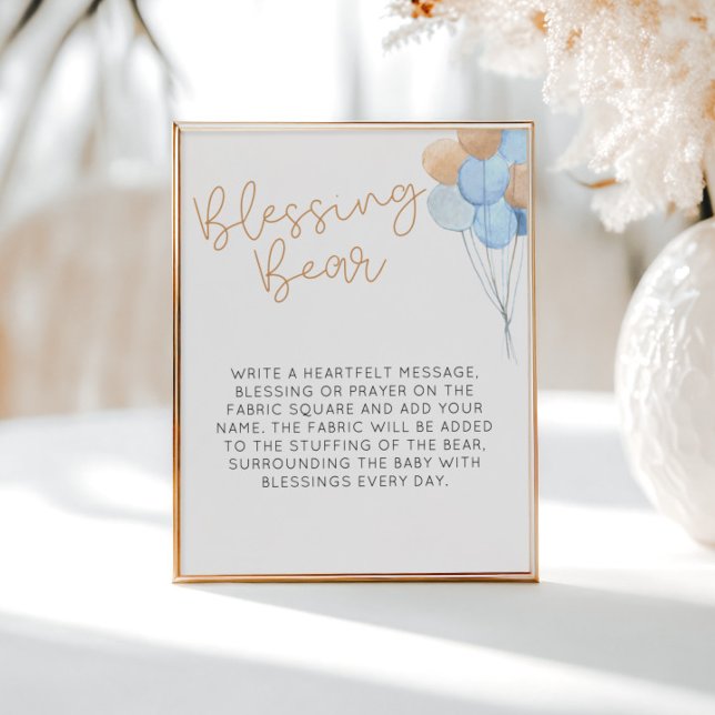 Poster Ballons Bleus Blessant Ours (Créateur téléchargé)