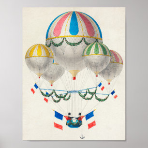 Poster Ballons et drapeau français