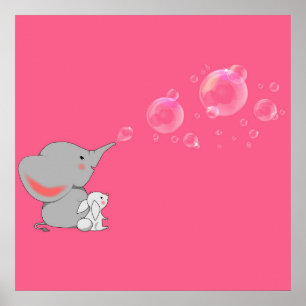 Poster Ballons gonflants éléphants
