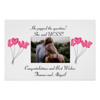 Ballons roses d'engagement amour Photo