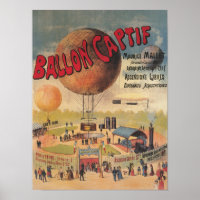 Balloon captif à l'affiche d'exposition