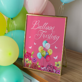 Poster Balloon Twisting Alice In Wonderland Florals