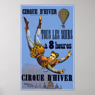 Poster Balloon vintage de plongée