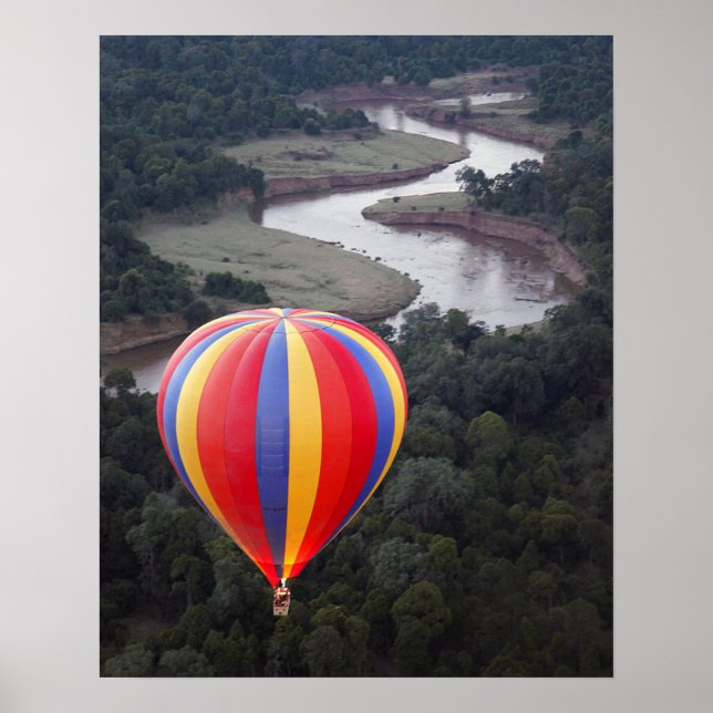Poster Ballooning à air chaud sur la rivière Mara (Devant)