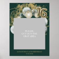 Balloons de fête d'anniversaire Gold Sweet 16 Prop