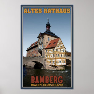 Poster Bamberg - portrait d'Altes Rathaus