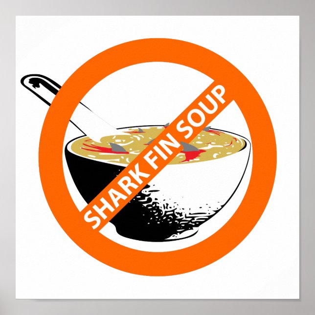 POSTER BAN SHARK FIN SOUP (Devant)