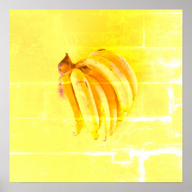 Poster "Banane jaune" jolie photo. Acheter maintenant (Devant)