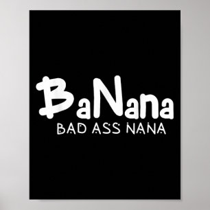 Poster Banane mauvaise Nana drôle grand-mère maman famill