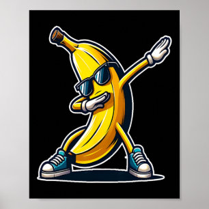 Poster Banane mignonne Dabbing Chemise Drôle Enfants Impr