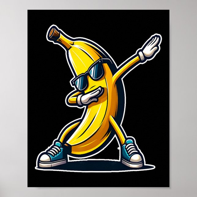 Poster Banane mignonne Dabbing Chemise Drôle Enfants Impr (Devant)