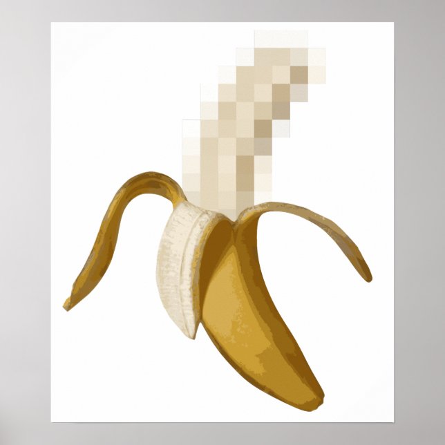 Poster Banane pelée à la censure (Devant)