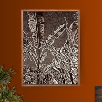 Bananiers tropicaux Noir et Blanc Imprimer