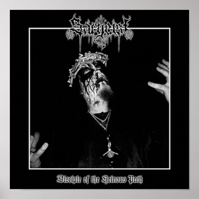 Poster Bande Black metal Debout thrash lourd Goth Album (Devant)
