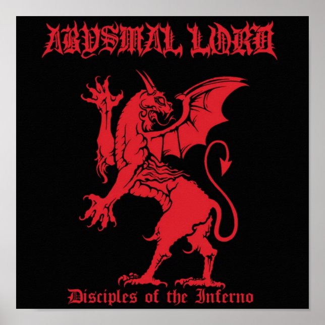Poster Bande Black metal Debout thrash lourd Goth Album (Devant)