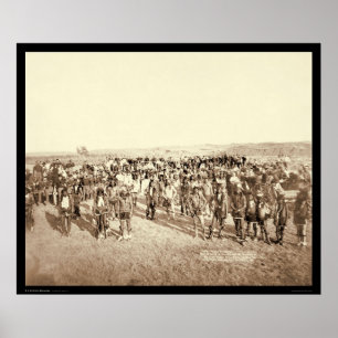 Poster Bande de Miniconjou du grand pied à l'écart-type