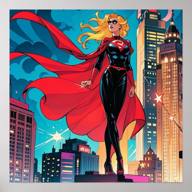 Poster Bande dessinée américaine, bande dessinée rétro am (Devant)