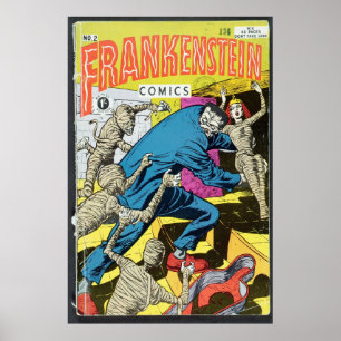 Poster Bande dessinée américaine - Frankenstein