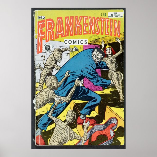 Poster Bande dessinée américaine - Frankenstein (Devant)