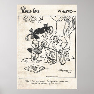 Poster Bande dessinée Angel Face "Imprimée à l'envers"