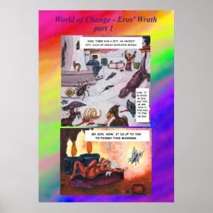 Poster Bande dessinée courte histoire Fantastique Monde C
