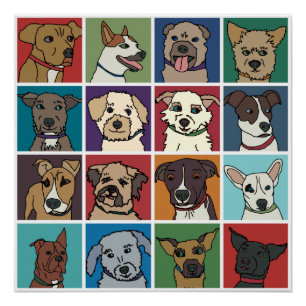 Poster Bande dessinée de chien de délivrance