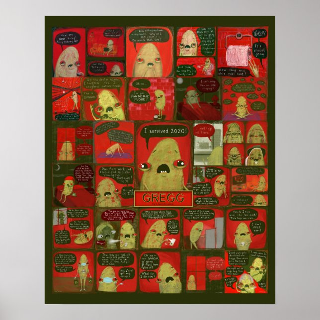 Poster Bande dessinée de Gregg Laura Irrgang I a survécu  (Devant)