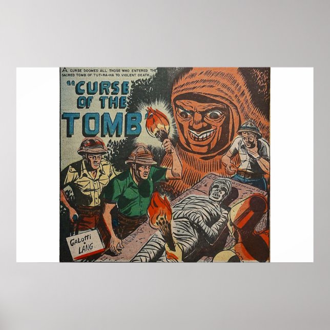 Poster Bande dessinée d'horreur d'âge d'or | bande dessin (Devant)