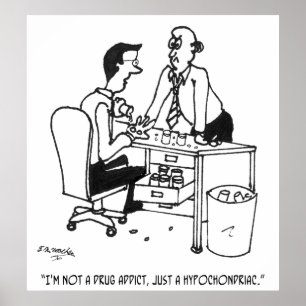 Poster Bande dessinée hypocondriaque 3104