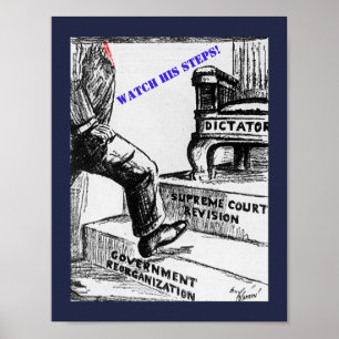Poster Bande dessinée politique d'anti atout - vieille