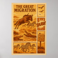 Bande dessinée vintage de safari – La Grande Migra