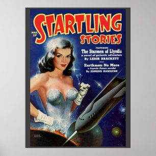Poster Bande-dessinée vintage "Startling Stories"