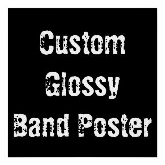 Poster Bande Modèle lustrée personnalisée Promo noir et b