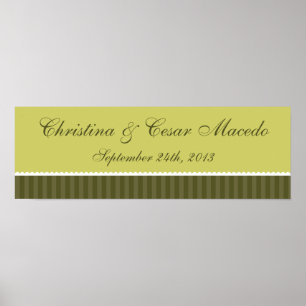 Poster Bande verte de Martini personnalisée de 22,5 po x 