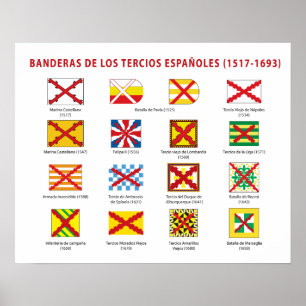 Poster Banderas de los Tercios Españoles