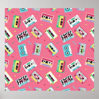 Poster Bandes audio rétro : Style des années 80.