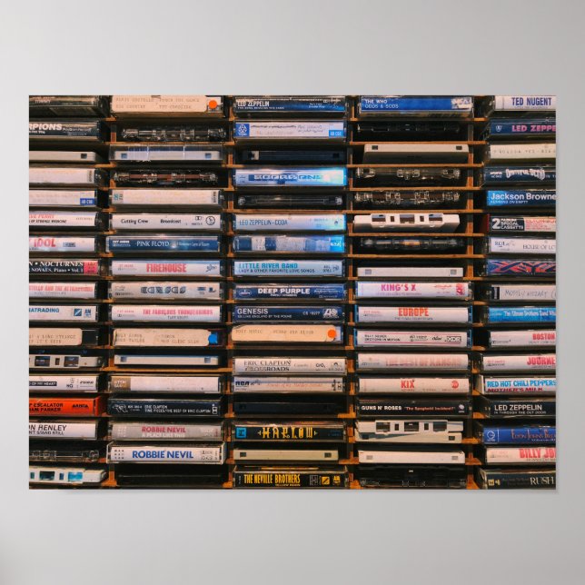 Poster Bandes Cassette Rétro (Devant)