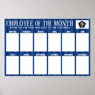 Poster Bandes de couleurs personnalisées employé de la ph