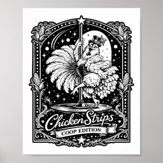 Poster Bandes de poulet Édition Coop Humour de Ferme