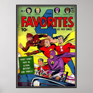 Poster bandes dessinées vintages -