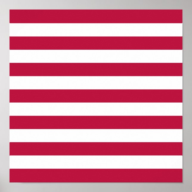 Poster Bandes rouges et blanches (Devant)