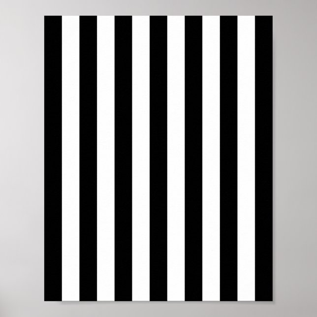 Poster Bandes Verticales Noires Et Blanches (Devant)