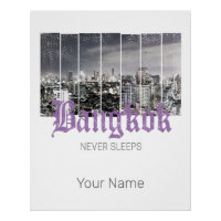 Bangkok Skyline Vintage BKK Retro Thaïlande Design