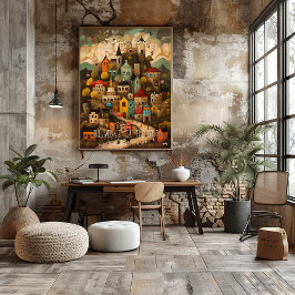 Poster Bangkok: The Venice of the East - Whimsical Art