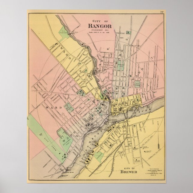 Poster Bangor, Brewer (Devant)